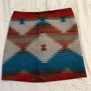 American Eagle Aztec Print Mini Skirt